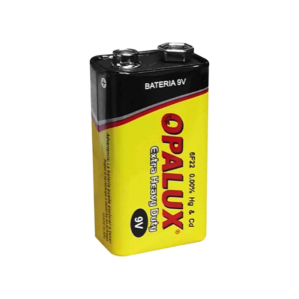 Bateria 9V “Opalux” paquete por 100 unidades