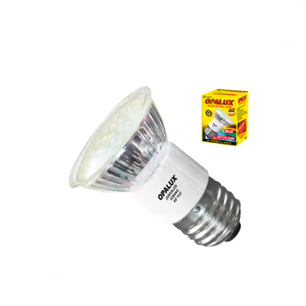 Dicroico led 20led “Opalux” Luz Blanca 6500K 220v rosca E27